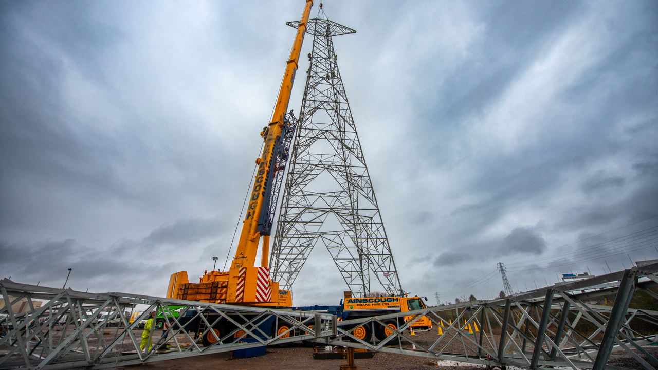New pylons being constructed