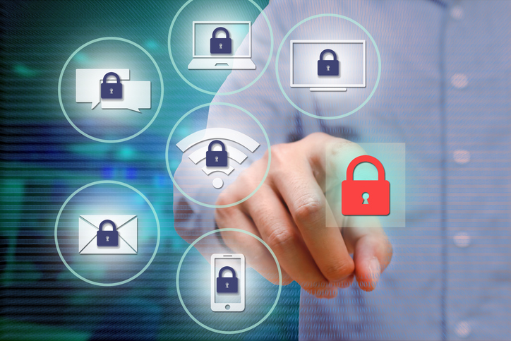 Pressing security lock button