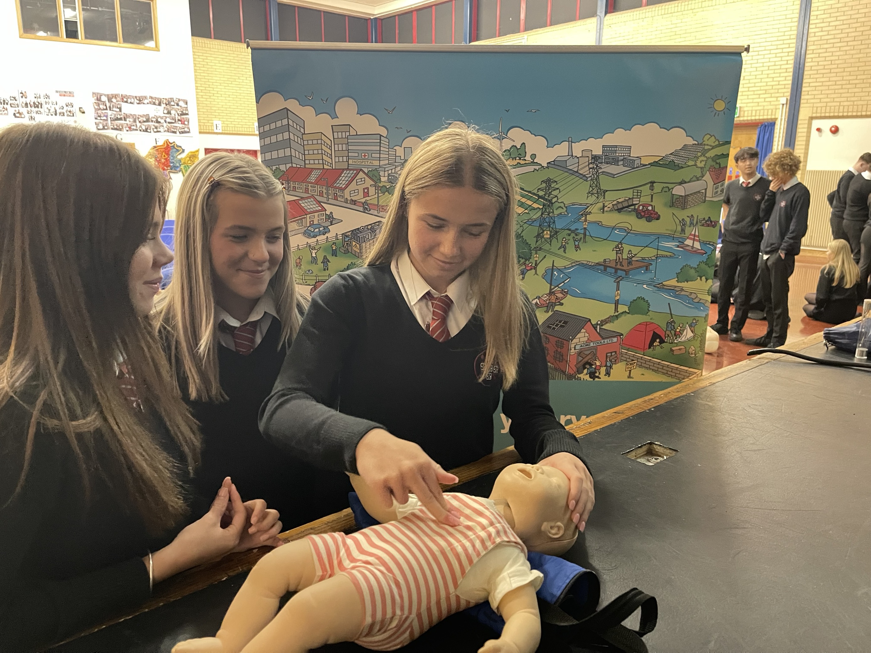 First aid demonstration sessions in schools across South Wales with St John Ambulance