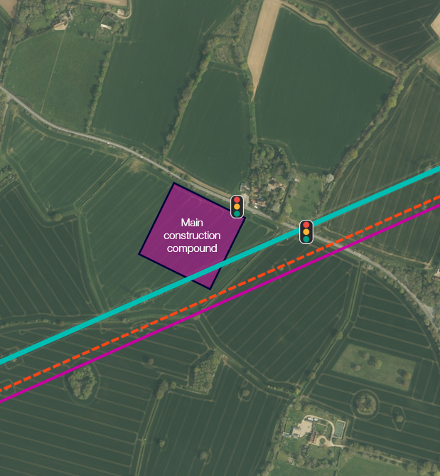 Map of main construction compound