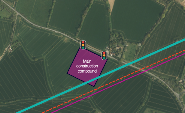 Map of main construction compound