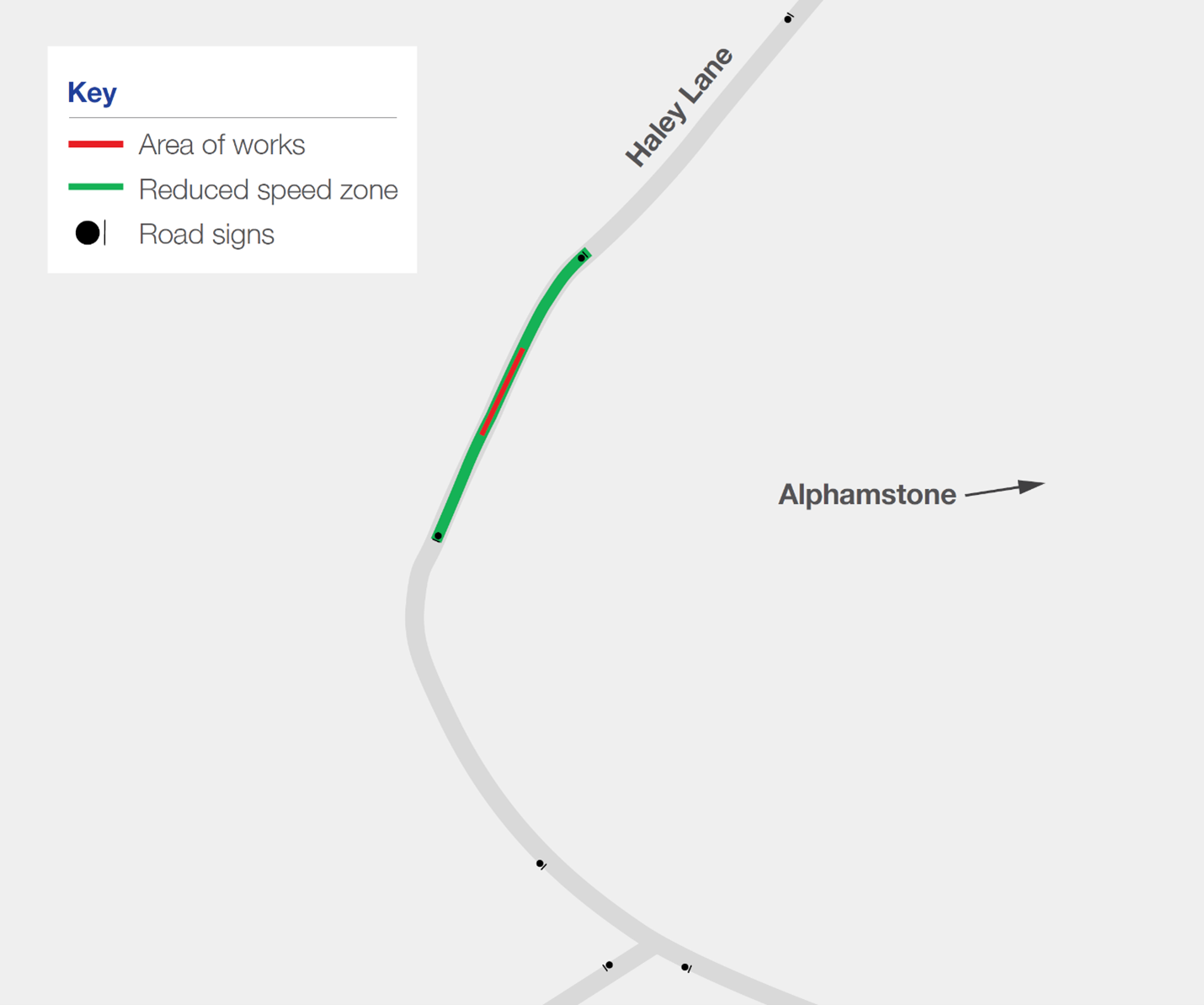 Map of location of traffic management measures