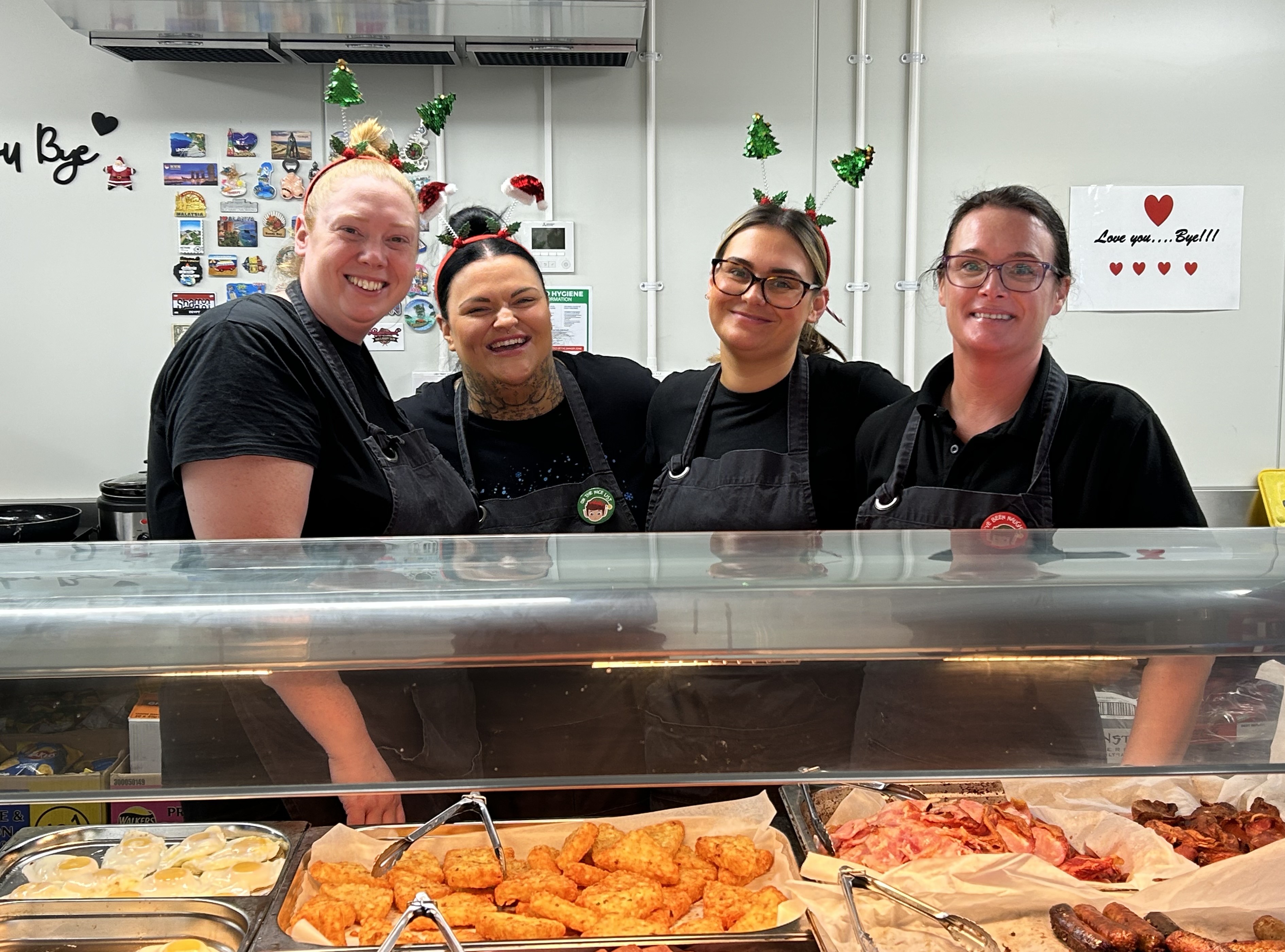 Busy V's Sarah Rowe, Lauren Redmond, Hannah Collier, Vicky MacLachlan