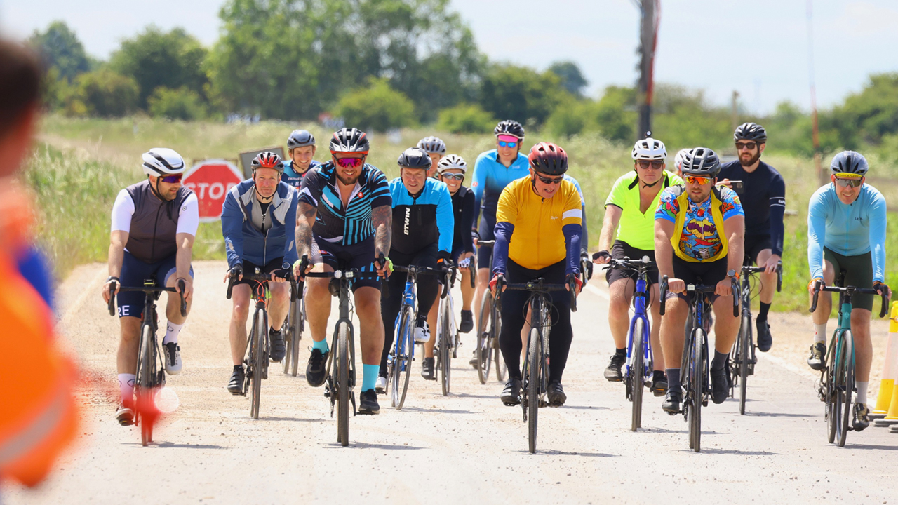 National Grid colleagues on a charity bike ride