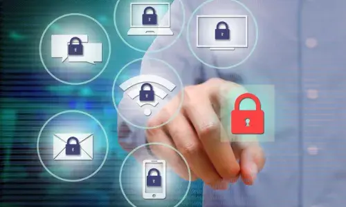 Pressing security lock button