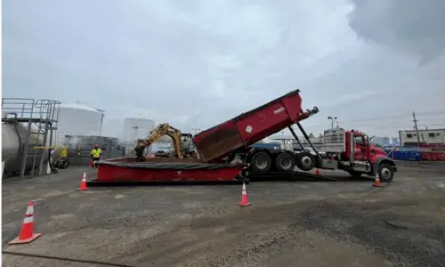 Large dump truck