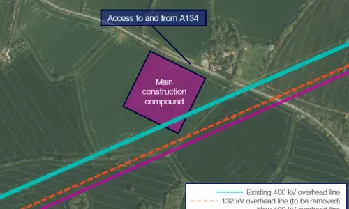 Map of main construction compound