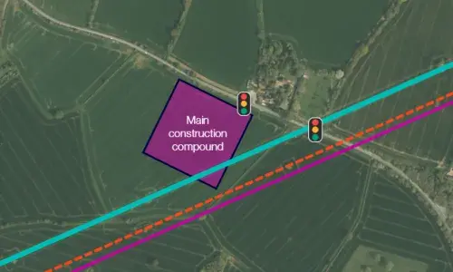 Map of main construction compound