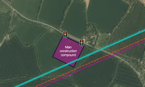 Map of main construction compound