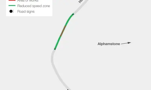 Map of location of traffic management measures