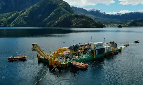Cable laying in Norway for the National Grid and Statnett North Sea Link (NSL) interconnector