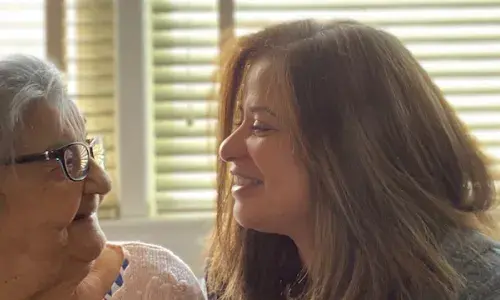Sandra Alvarado and her mom - National Grid celebrating US National Hispanic Heritage Month