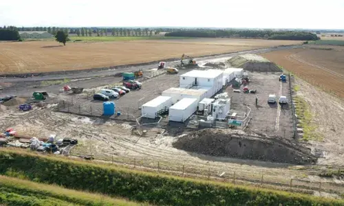 National Grid Ventures' Viking Link construction site in Lincolnshire using hydrogen cells for heat and power