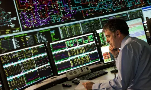 National Grid engineer working in the Transmission Network Control Centre
