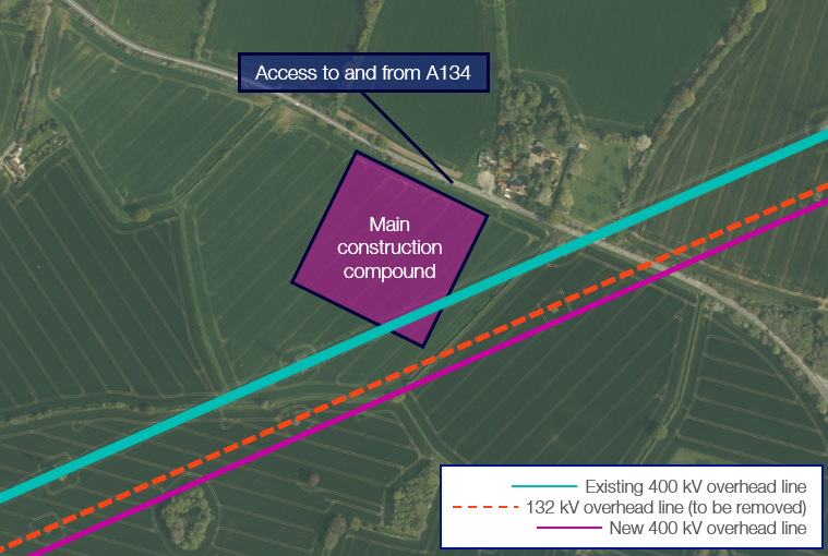 Map of main construction compound