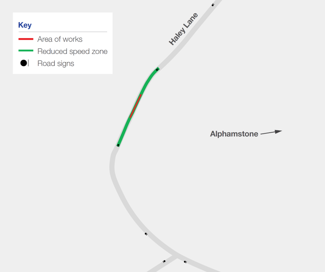 Map of location of traffic management measures