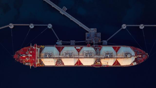 LNGTanker_Getty1225190570_640x360.jpg Overhead aerial shot of LNG tanker moored to a jetty