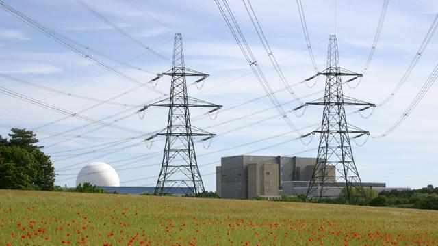 SizewellAandB_Getty175677724_640x360.jpg Poppy fields with pylons and overhead lines and Sizewell A and B nuclear power stations in the background