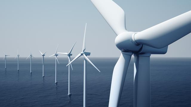 OffshoreWindFarm_Getty93462543_640x360.jpg Row of white wind turbine blades in the sea at an offshore wind farm